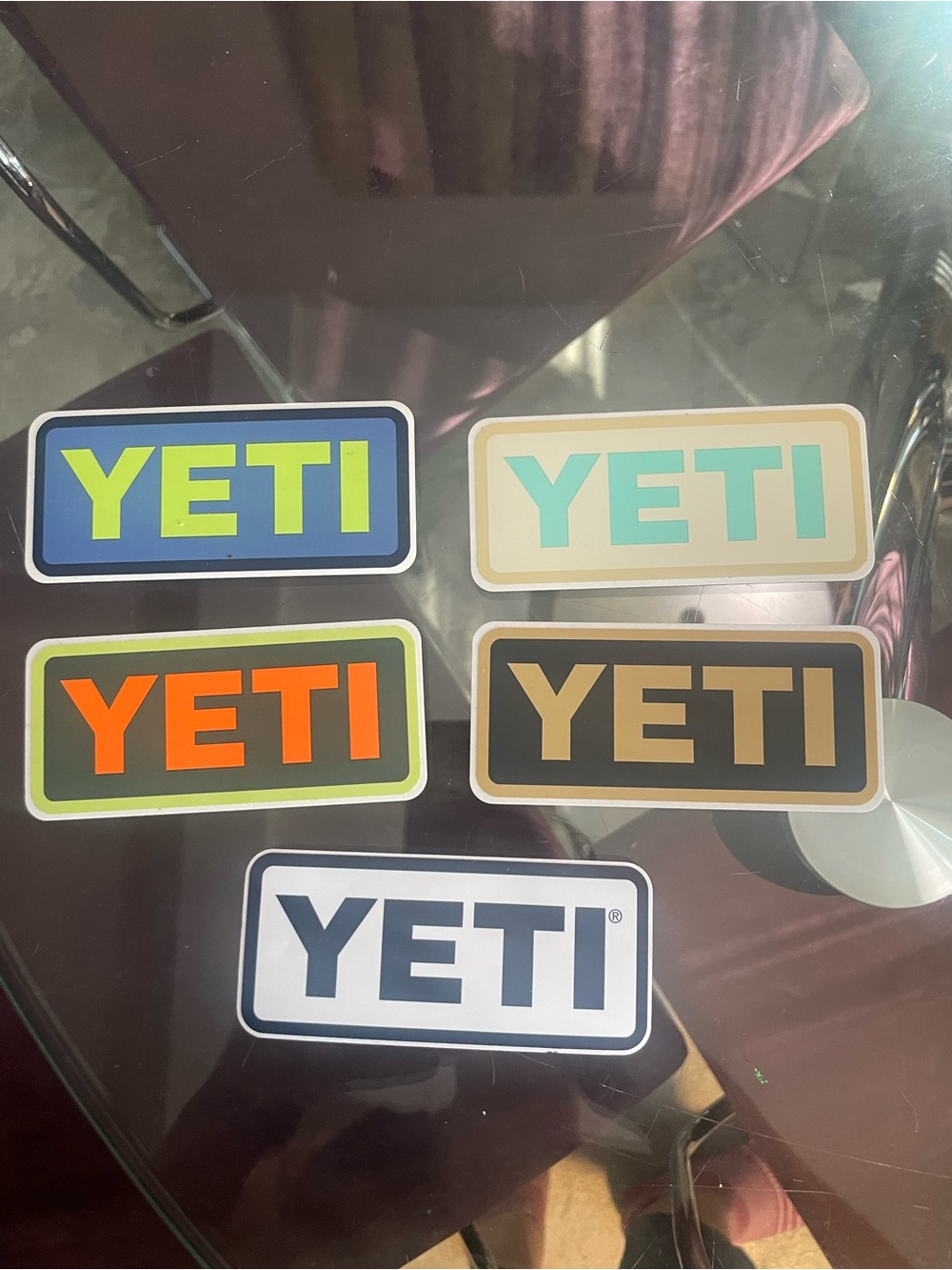YETI Waterproof Sticker Pack — Assorted Colors (group 5)